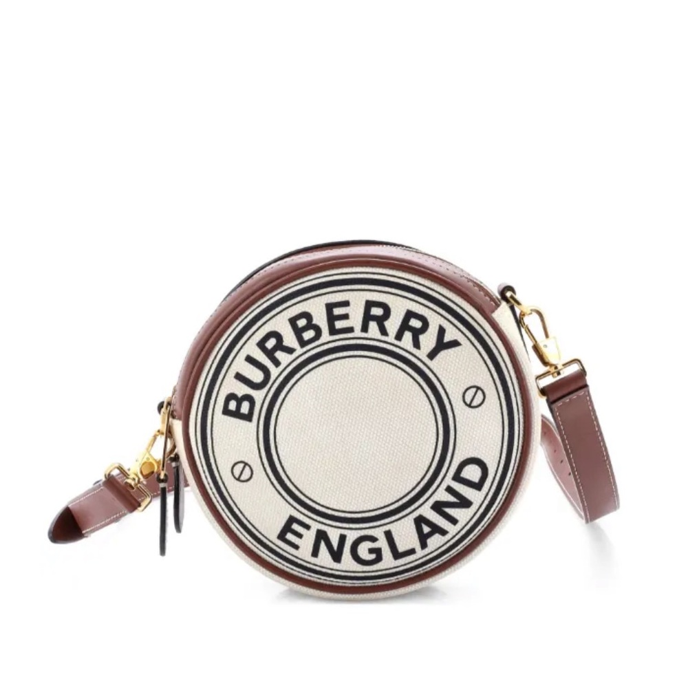 Authentic Burberry Louise Canvas Round Belt Bag